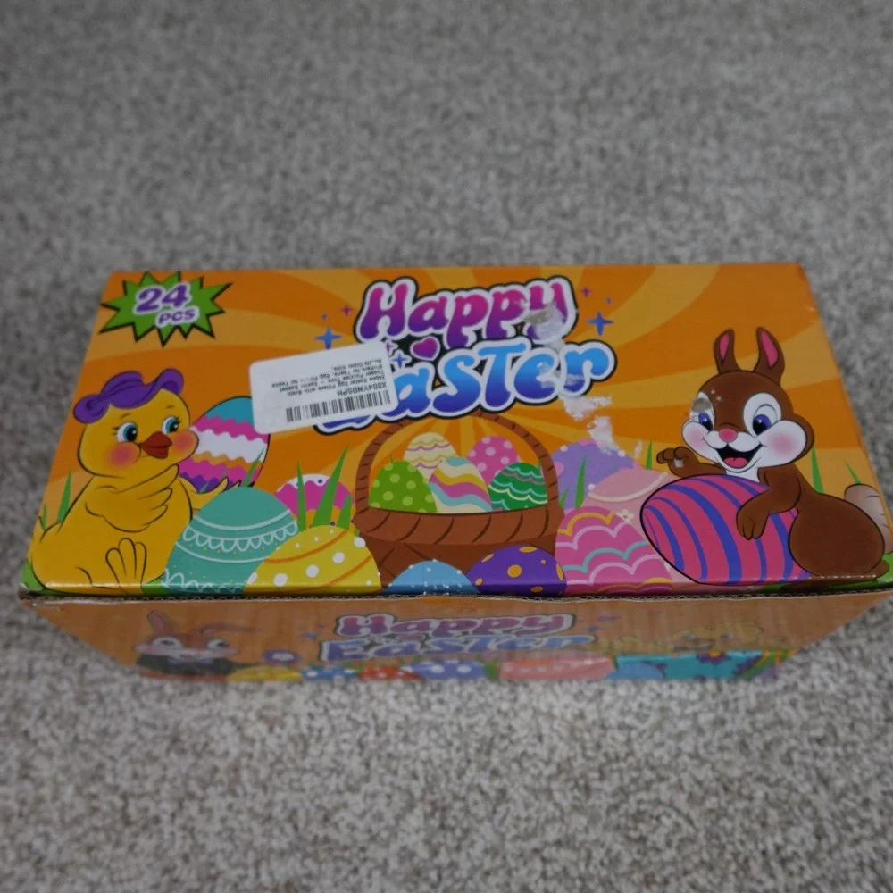 24 Pack Easter Egg Fillers with Metal Brain Teaser Puzzles Multi Color Eggs